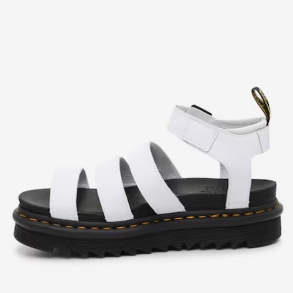 Dr. Martens Blaire Platform Sandal Leather Ankle Strap Buckle Bulky Scrappy - Picture 7 of 16